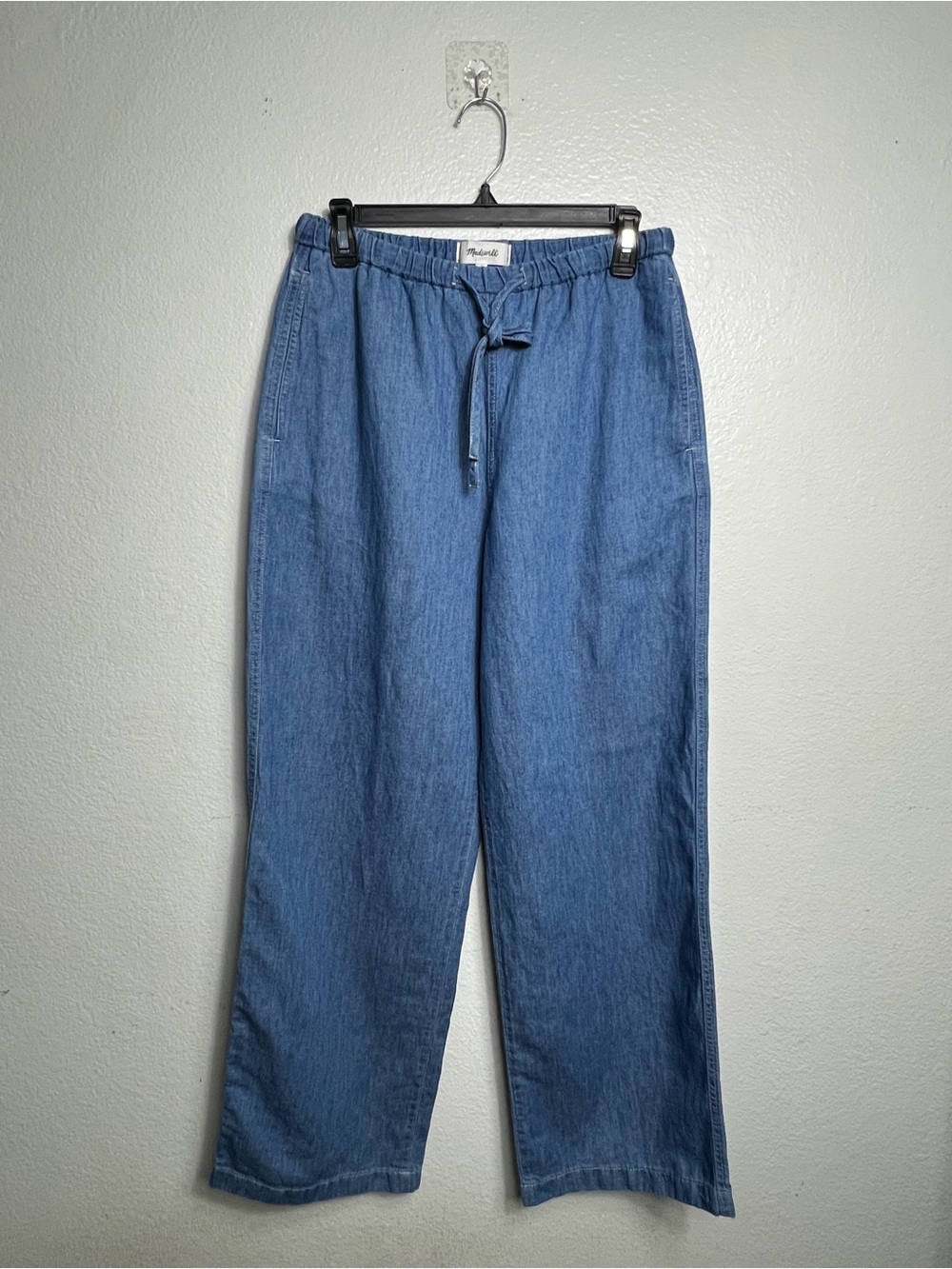Madewell Pull-On Jeans in Cotton-Linen Denim. Color Irving WashRigid Size S - Picture 4 of 12